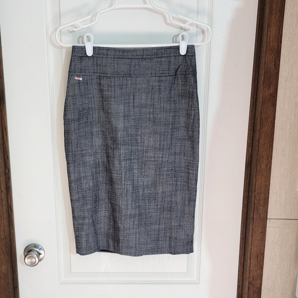 Dark blue pencil skirt